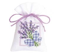 Vervaco Counted Cross Stitch Kit Gift Bag Lavender Bow