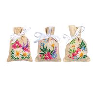 Vervaco Set of 3 Spring Flowers Bag Kit