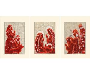 Vervaco Counted Cross Stitch Kit Greetings Cards Bible Story Set of 3