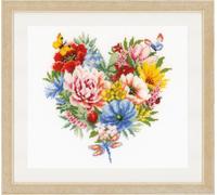 Vervaco Counted Cross Stitch Kit Heart of Flowers