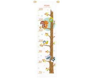 Vervaco Counted Cross Stitch: Kit: Height Chart: Animals in Tree, COTTON NA, 18 x 70cm