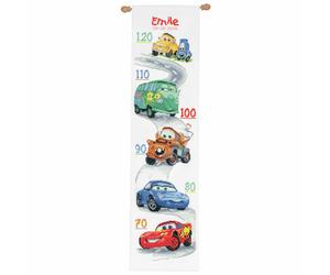 Vervaco Counted Cross Stitch Kit: Height Chart: Disney: Cars