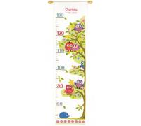 Vervaco Counted Cross Stitch Kit Height Chart Owls