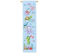 Vervaco Counted Cross Stitch Kit Height Chart Sea Animals