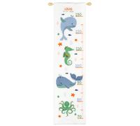 Vervaco Counted Cross Stitch Kit Height Chart Whales Fun