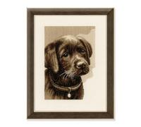 Vervaco Counted Cross Stitch Kit – Labrador Puppy – 24 x 31 cm