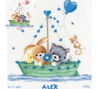 Vervaco counted cross stitch kit "Our greatest Adventure", 28x29cm, DIY