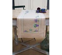 Vervaco Counted Cross Stitch Kit: Runner: Lavender, Cotton, NA, 40 x 100cm / 16" x 40"