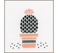 Vervaco Counted Cross Stitch Kit Succulent aida, Cotton Blend, Assorted, 25.5 x 2.8 x 17.8 cm