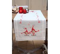 Vervaco Counted Cross Stitch Kit Table Runner Christmas Gnomes