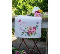 Vervaco Counted Cross Stitch Kit: Table Runner: Classic Flowers Bouquet