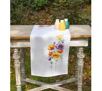 Vervaco Counted Cross Stitch Kit Table Runner Poppies