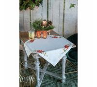 Vervaco Counted Cross Stitch Kit Tablecloth Christmas Flowers
