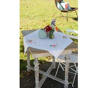 Vervaco Counted Cross Stitch Kit: Tablecloth: Spring Flowers & Butterflies
