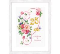 Vervaco Counted Cross Stitch Kit Wedding Anniversary 23x32cm DIY