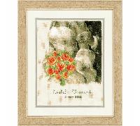 Vervaco Counted Cross Stitch Kit: Wedding Record: The Bouquet