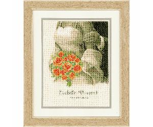 Vervaco Counted Cross Stitch Kit: Wedding Record: The Bouquet