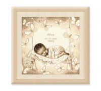 Vervaco Counted Point Kit Baby in Hammock - Ecru - 28 x 28 cm