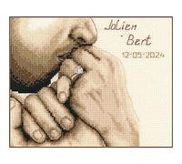 Vervaco Counted Point Kit Bound for Eternity, Off-White, ca. 18 x 15 cm