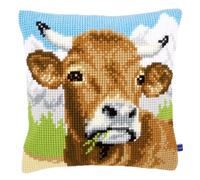 Vervaco Cross Stitch Cushion Kit - Cow - Approx. 40 x 40 cm