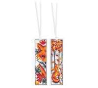 VERVACO Cross Stitch Bookmarks Counted Autumn Foxes Set of 2 Bookmarks Cross Stitch to Embroider 6 x 20 cm DIY Creative Adults Embroidery Accessories for Cross Stitch Crafts