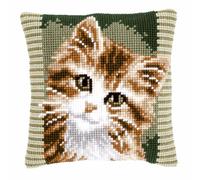 Vervaco Cross Stitch Cushion Brown Cat