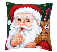 Vervaco Santa Cross Stitch Cushion, Multi-Colour