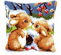 Vervaco Cross Stitch Cushion Front Kit Snowman Christmas Santa Owl Rabbit Xmas