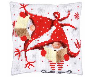 Vervaco Cross Stitch Cushion Front Kit Snowman Christmas Santa Owl Rabbit Xmas
