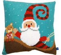 Vervaco Cross-Stitch Cushion Happy Santa Cotton Blend Assorted 43.5 x 23.5 x 30 cm
