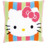 Vervaco Cross Stitch Cushion Hello Kitty Striped