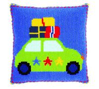 Vervaco Cross Stitch Cushion Holiday by CAR, Approx. 40 x 40 cm