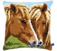 Vervaco Cross Stitch Cushion: Horses, Multi-Colour
