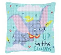 Vervaco Cross Stitch Cushion Kit Disney Dumbo Up in Clouds