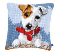 Vervaco Cross Stitch Cushion Kit: Jack Russell, NA, 40 x 40cm