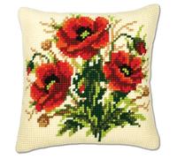 Vervaco Cross Stitch Cushion: Poppies,Setof1,