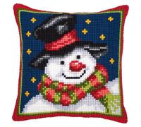 Vervaco Cross Stitch Cushion: Snowman,Setof1,