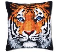 Vervaco Cross Stitch Cushion Kit Tiger Cotton Blend Assorted 18.4 x 0.6 x 9.6 cm
