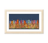 VERVACO Cross Stitch Embroidery Kits Counted Cross Stitch Pictures Set Cats on the Fence Wall Decoration Handmade Set for Adults Approx. 31 x 11 cm DIY Decoration Craft Set Craftsman Creative Gift Set