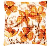 Vervaco Cross Stitch Embroidery Kits Cushion Embroidery Set Beginners Pre-Printed Autumn Seeds DIY Set Creative Set for Adults Decorative Cushion Approx. 40 x 40 cm Craft Set Craftsman Home Decoration