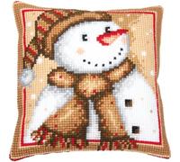 Vervaco Bonhomme de Neige Croix Coussin au Point kit