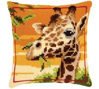 Vervaco Cross Stitch Kit 40cm Cushion Cover - Giraffe