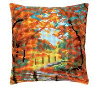 Vervaco Cross Stitch Kit Cushion Autumn Landscape