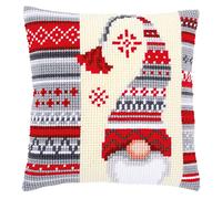 Vervaco Cross Stitch Kit: Cushion: Christmas Elf 2, COTTON, NA, 40 x 40cm