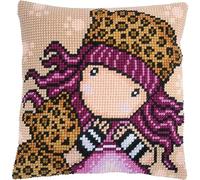Vervaco Cross Stitch Cushion Complete Set GORJUSS Perfect Love Decoration Manual Embroidery Kit Adult Art Creative Gift DIY Cross Stitch Embroidery ca. 40 x 40 cm, Cotton, Multicoloured