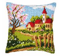 Vervaco Cross Stitch Kit: Cushion: Country Church