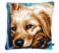 Vervaco Cross Stitch Kit: Cushion: Dog, Cotton, NA, 40 x 40cm