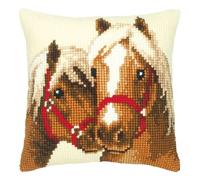 Vervaco Cross-Stitch Cushion Horses Multi-Colour