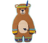 Vervaco Cross Stitch Kit: Cushion: LIEF: Indian Bear, Other, NA, 40 x 40cm