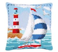 Vervaco Cross Stitch Kit: Cushion: Lighthouse, Cotton, NA, 40 x 40cm / 16 x 16
